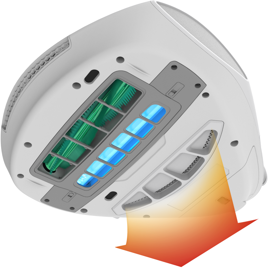 約65°Cの温風、ドライエアブロー搭載。