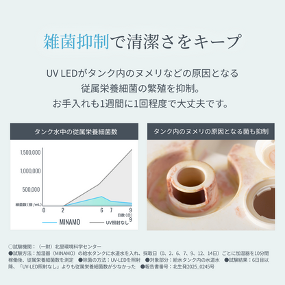 UV除菌プールレス加湿器｜レイコップ MINAMO(ミナモ) RUH-100